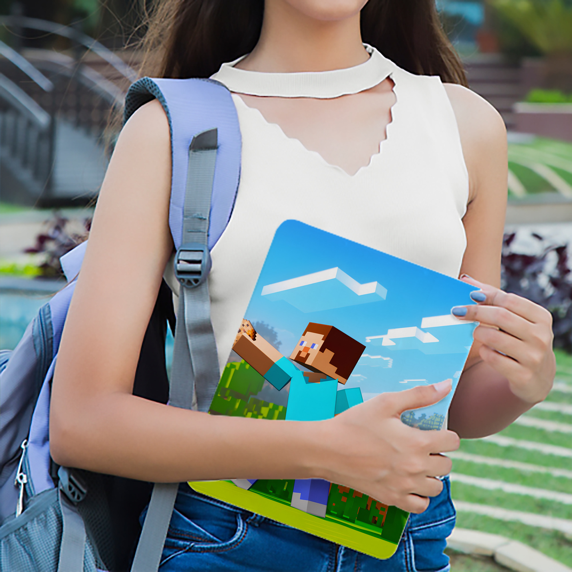 マインクラフト ブロックの世界 Minecraft MC Block world IPad ケース ブック型 PUレザー TPU 耐衝撃 軽量 薄型 ペン収納なし 全面保護 IPad 各モデル対応