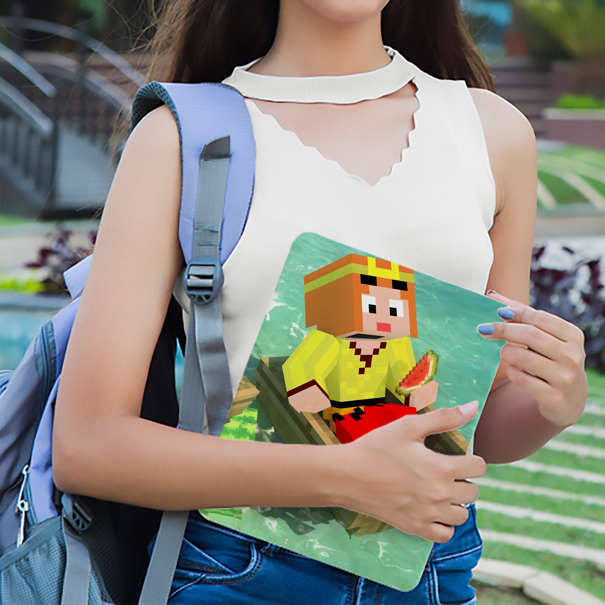 マインクラフト ブロックの世界 Minecraft MC Block world IPad ケース ブック型 PUレザー TPU 耐衝撃 軽量 薄型 ペン収納なし 全面保護 IPad 各モデル対応