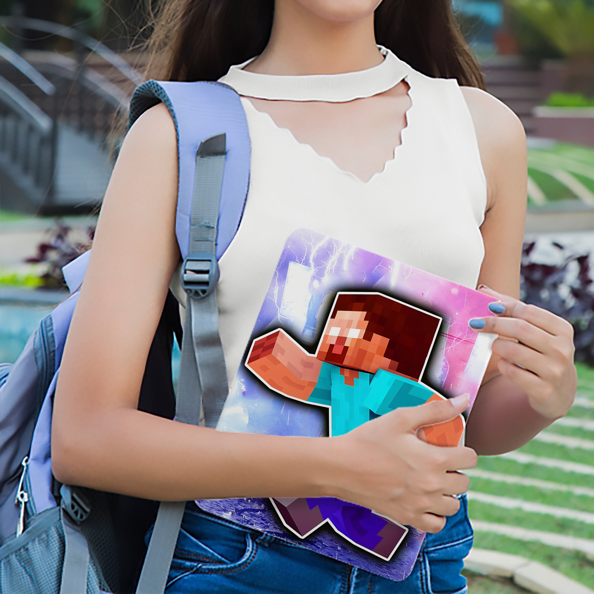 マインクラフト ブロックの世界 Minecraft MC Block world IPad ケース ブック型 PUレザー TPU 耐衝撃 軽量 薄型 ペン収納なし 全面保護 IPad 各モデル対応