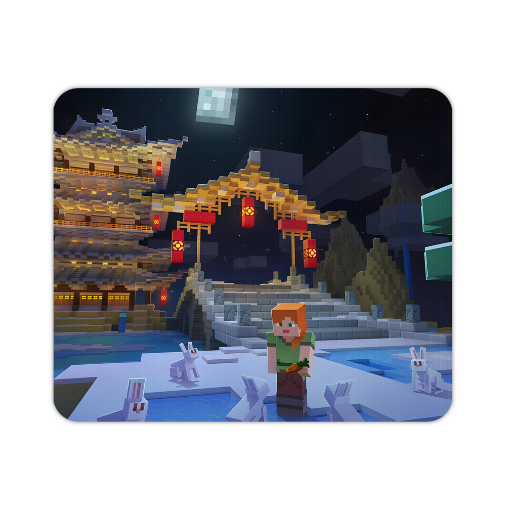 （画像用） マインクラフト ブロックの世界 Minecraft MC Block world マウスパッド ステッチ加工 ラバー素材 防水 滑り止め 超薄型 ゲーミング/オフィス対応
