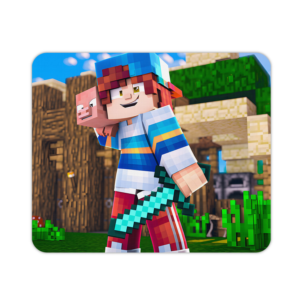 （画像用） マインクラフト ブロックの世界 Minecraft MC Block world マウスパッド ステッチ加工 ラバー素材 防水 滑り止め 超薄型 ゲーミング/オフィス対応