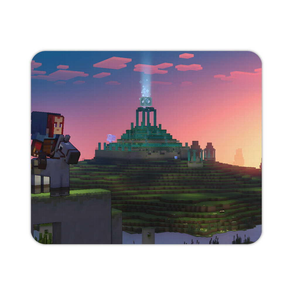 （画像用） マインクラフト ブロックの世界 Minecraft MC Block world マウスパッド ステッチ加工 ラバー素材 防水 滑り止め 超薄型 ゲーミング/オフィス対応