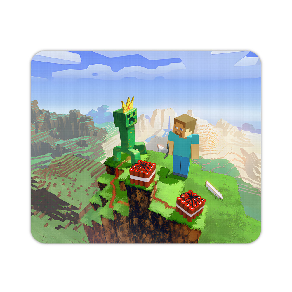 （画像用） マインクラフト ブロックの世界 Minecraft MC Block world マウスパッド ステッチ加工 ラバー素材 防水 滑り止め 超薄型 ゲーミング/オフィス対応