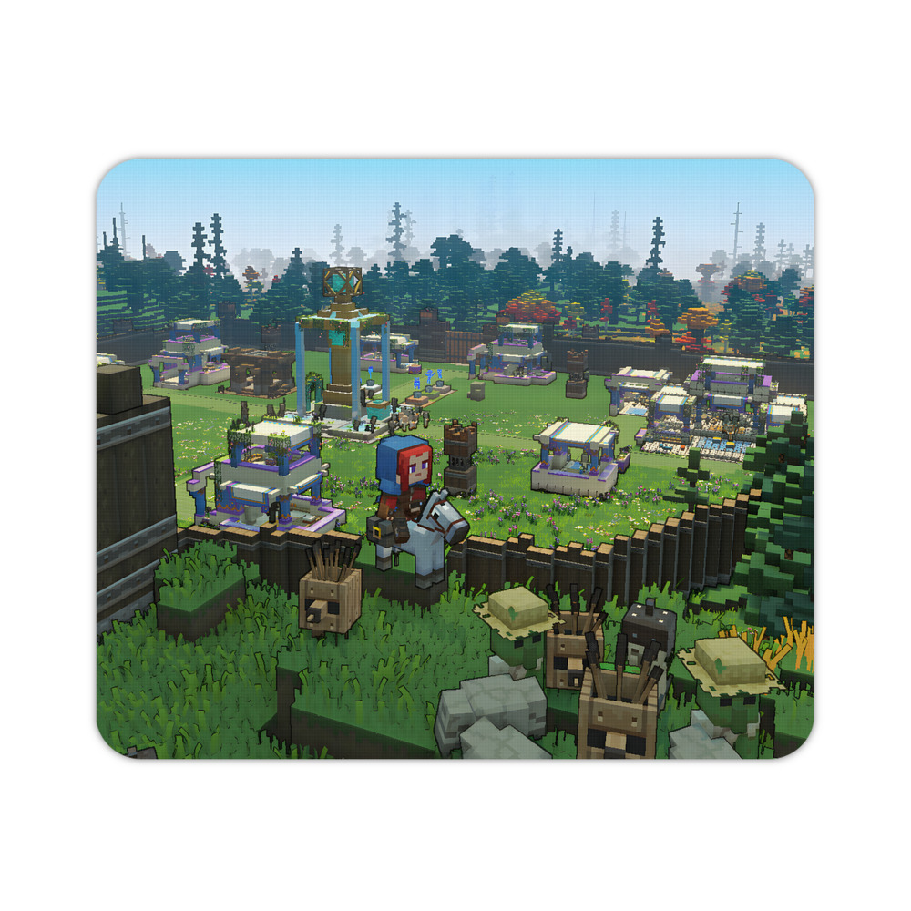 （画像用） マインクラフト ブロックの世界 Minecraft MC Block world マウスパッド ステッチ加工 ラバー素材 防水 滑り止め 超薄型 ゲーミング/オフィス対応