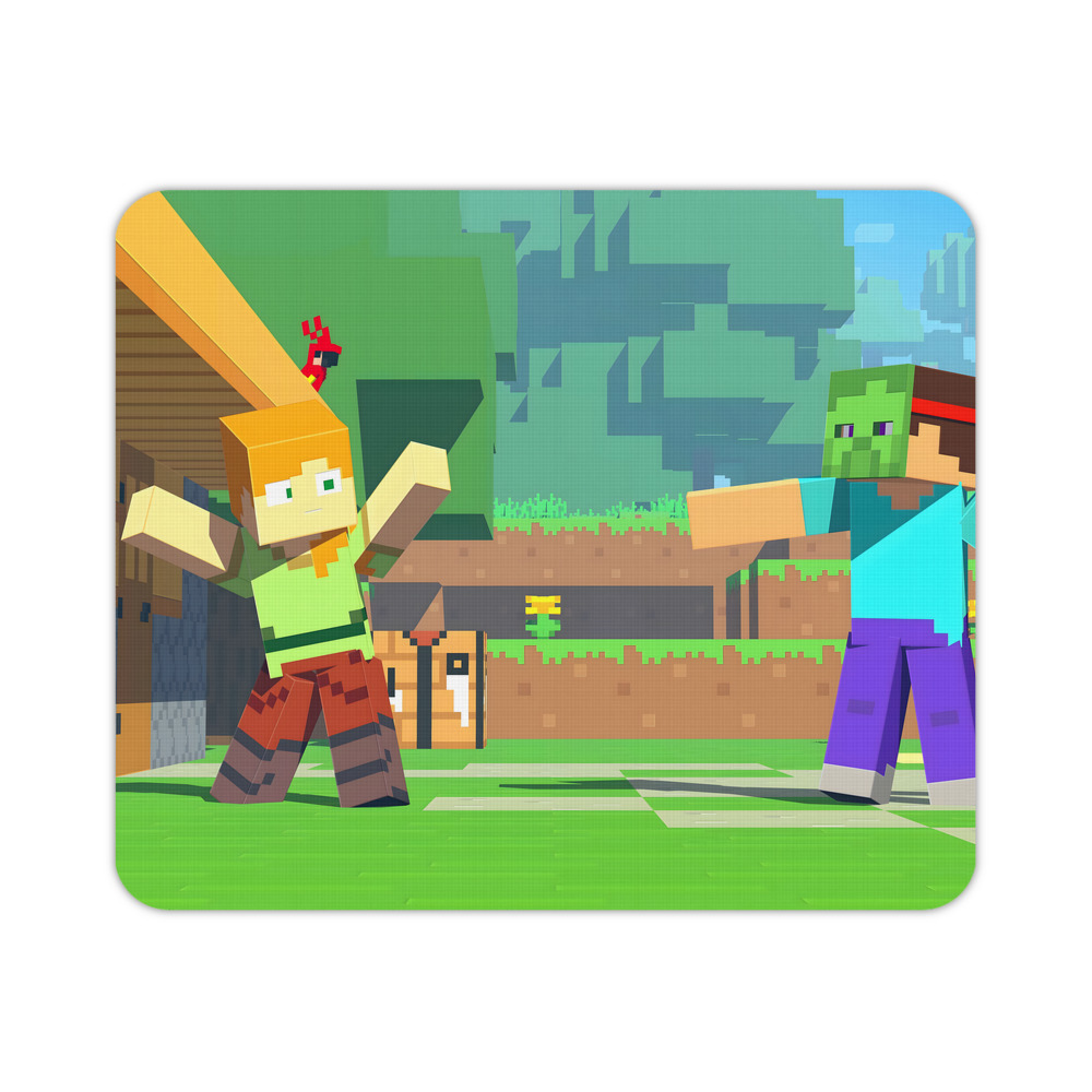 （画像用） マインクラフト ブロックの世界 Minecraft MC Block world マウスパッド ステッチ加工 ラバー素材 防水 滑り止め 超薄型 ゲーミング/オフィス対応