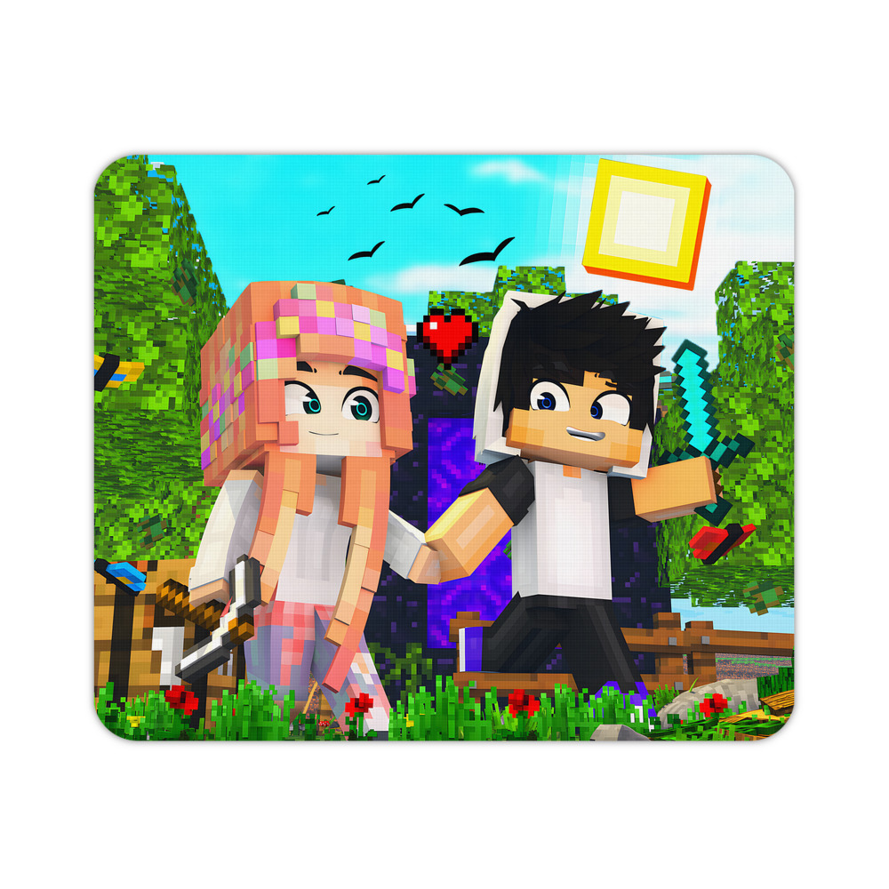 （画像用） マインクラフト ブロックの世界 Minecraft MC Block world マウスパッド ステッチ加工 ラバー素材 防水 滑り止め 超薄型 ゲーミング/オフィス対応