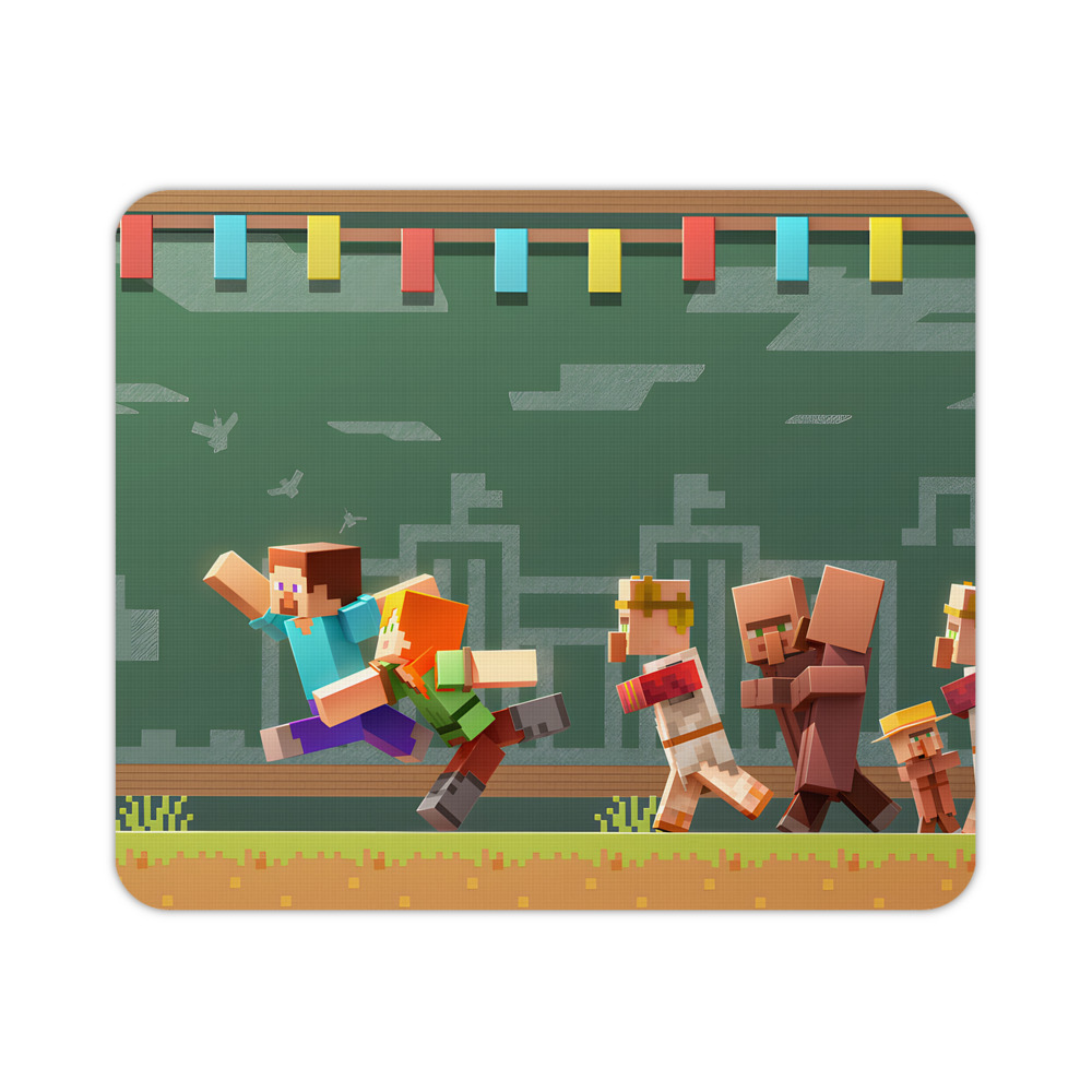 （画像用） マインクラフト ブロックの世界 Minecraft MC Block world マウスパッド ステッチ加工 ラバー素材 防水 滑り止め 超薄型 ゲーミング/オフィス対応