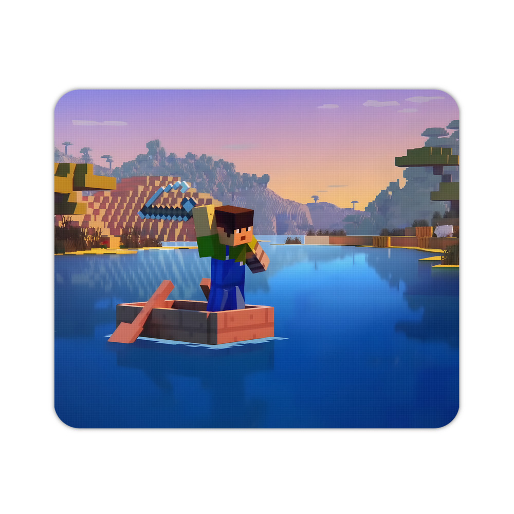 （画像用） マインクラフト ブロックの世界 Minecraft MC Block world マウスパッド ステッチ加工 ラバー素材 防水 滑り止め 超薄型 ゲーミング/オフィス対応