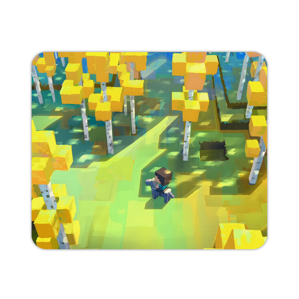 （画像用） マインクラフト ブロックの世界 Minecraft MC Block world マウスパッド ステッチ加工 ラバー素材 防水 滑り止め 超薄型 ゲーミング/オフィス対応