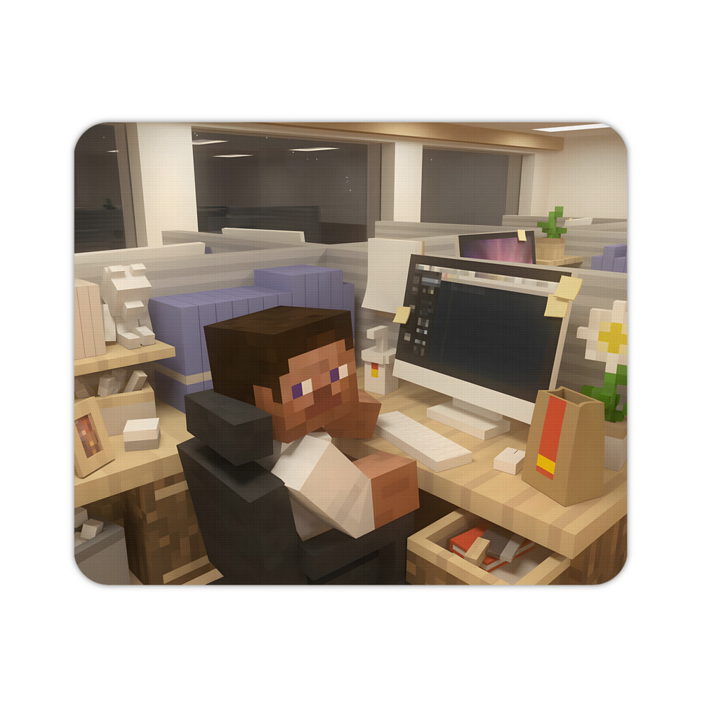 （画像用） マインクラフト ブロックの世界 Minecraft MC Block world マウスパッド ステッチ加工 ラバー素材 防水 滑り止め 超薄型 ゲーミング/オフィス対応
