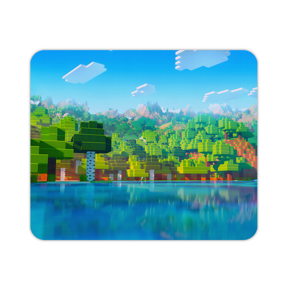 （画像用） マインクラフト ブロックの世界 Minecraft MC Block world マウスパッド ステッチ加工 ラバー素材 防水 滑り止め 超薄型 ゲーミング/オフィス対応