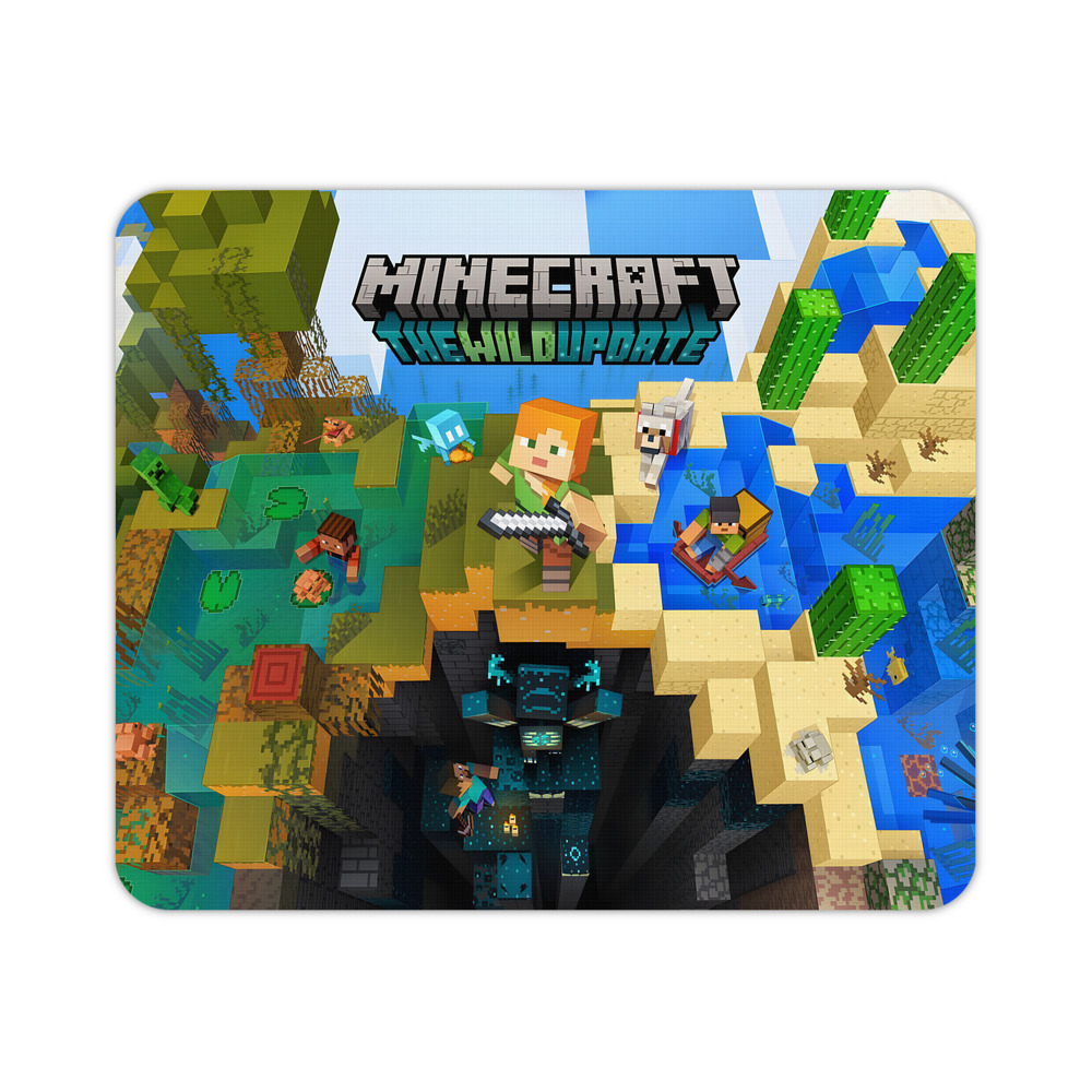 （画像用） マインクラフト ブロックの世界 Minecraft MC Block world マウスパッド ステッチ加工 ラバー素材 防水 滑り止め 超薄型 ゲーミング/オフィス対応