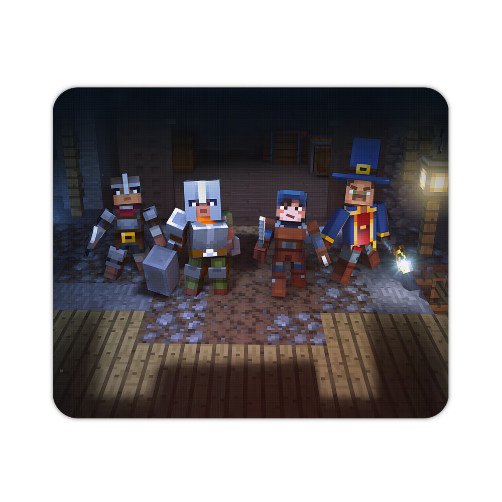 （画像用） マインクラフト ブロックの世界 Minecraft MC Block world マウスパッド ステッチ加工 ラバー素材 防水 滑り止め 超薄型 ゲーミング/オフィス対応