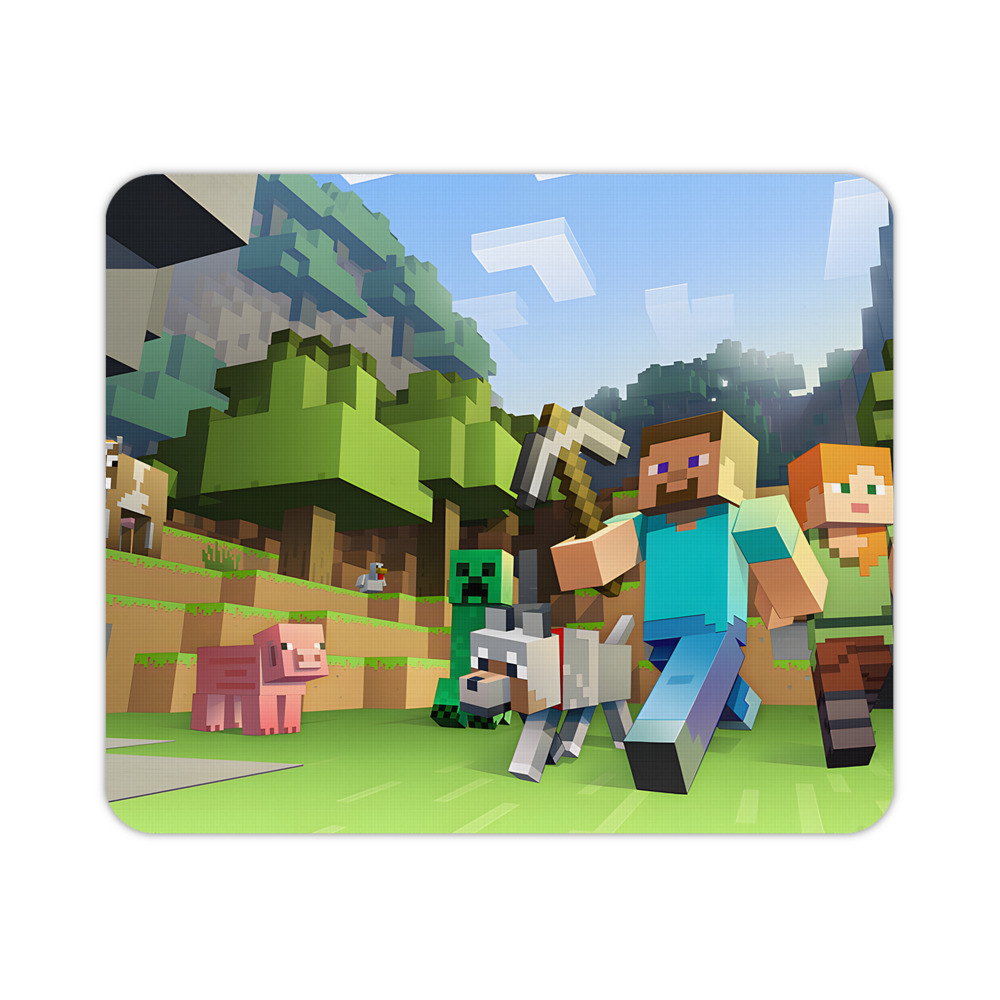 （画像用） マインクラフト ブロックの世界 Minecraft MC Block world マウスパッド ステッチ加工 ラバー素材 防水 滑り止め 超薄型 ゲーミング/オフィス対応