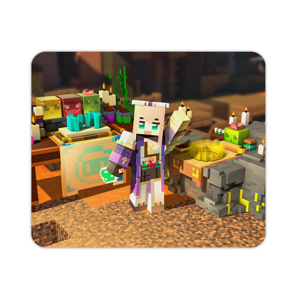 （画像用） マインクラフト ブロックの世界 Minecraft MC Block world マウスパッド ステッチ加工 ラバー素材 防水 滑り止め 超薄型 ゲーミング/オフィス対応