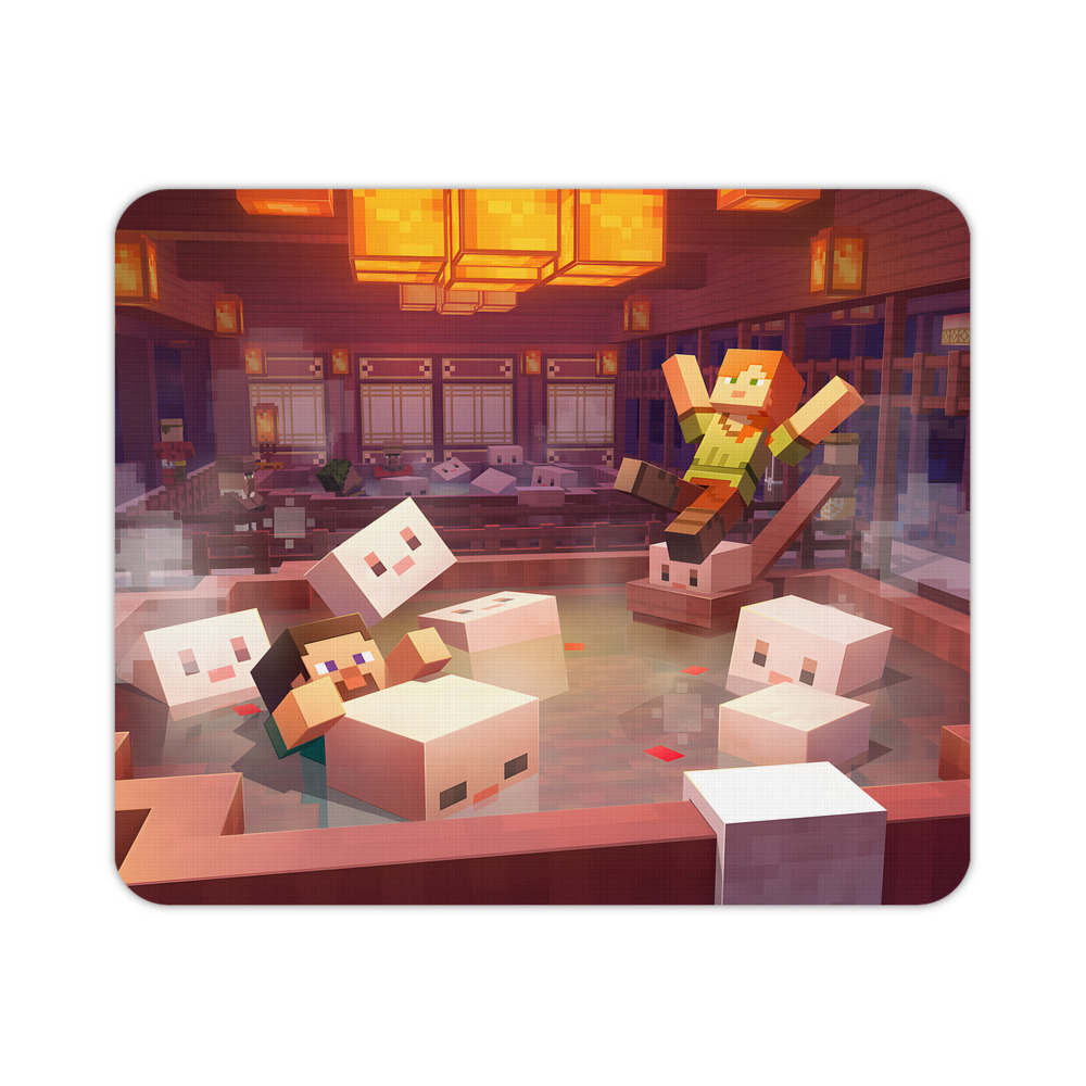 （画像用） マインクラフト ブロックの世界 Minecraft MC Block world マウスパッド ステッチ加工 ラバー素材 防水 滑り止め 超薄型 ゲーミング/オフィス対応