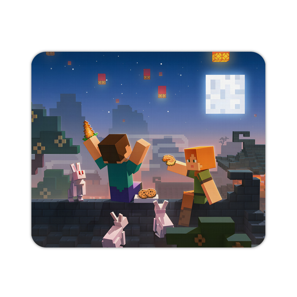 （画像用） マインクラフト ブロックの世界 Minecraft MC Block world マウスパッド ステッチ加工 ラバー素材 防水 滑り止め 超薄型 ゲーミング/オフィス対応