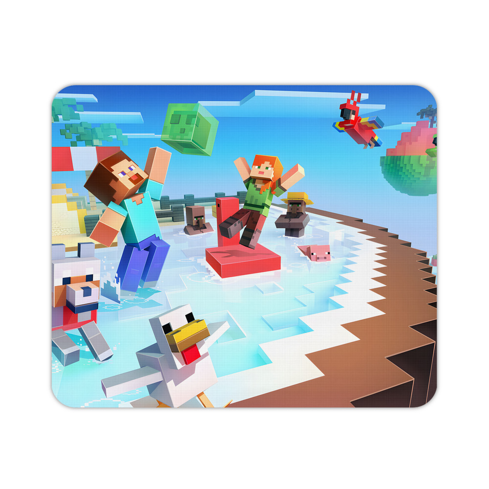 （画像用） マインクラフト ブロックの世界 Minecraft MC Block world マウスパッド ステッチ加工 ラバー素材 防水 滑り止め 超薄型 ゲーミング/オフィス対応