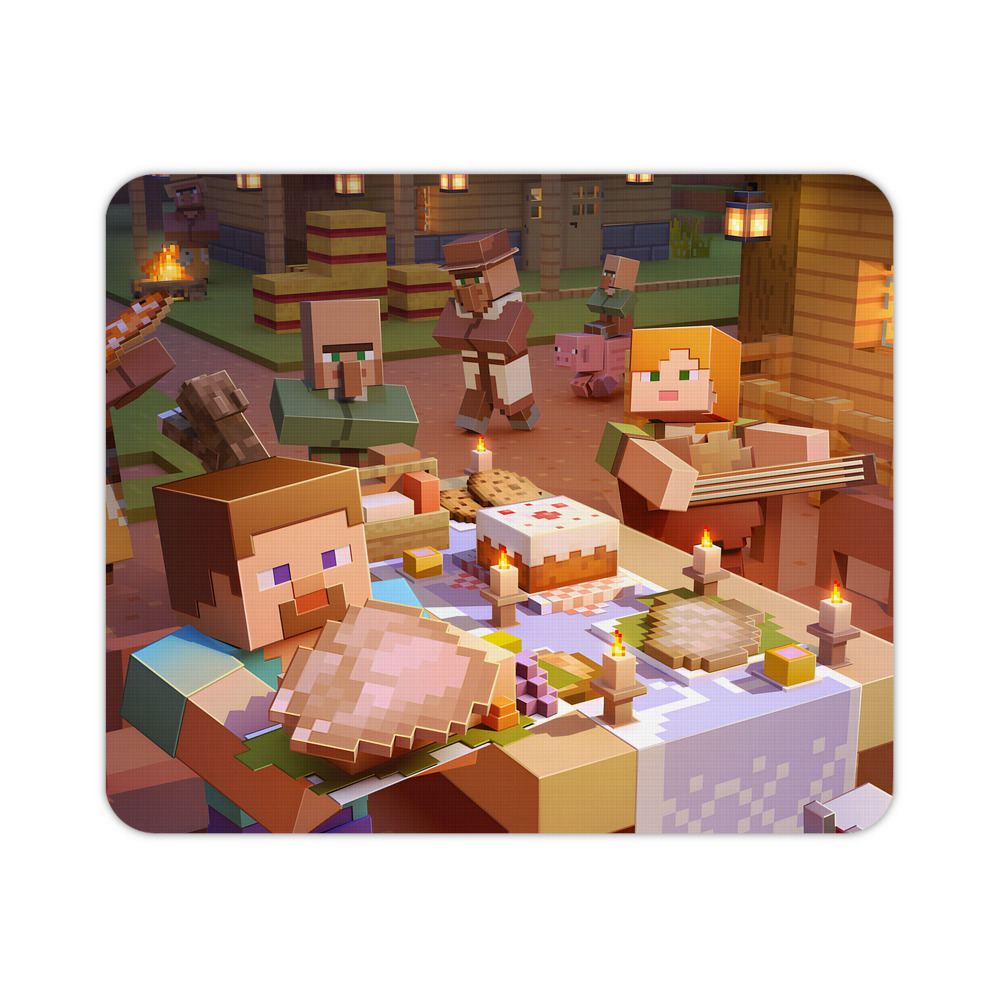 （画像用） マインクラフト ブロックの世界 Minecraft MC Block world マウスパッド ステッチ加工 ラバー素材 防水 滑り止め 超薄型 ゲーミング/オフィス対応