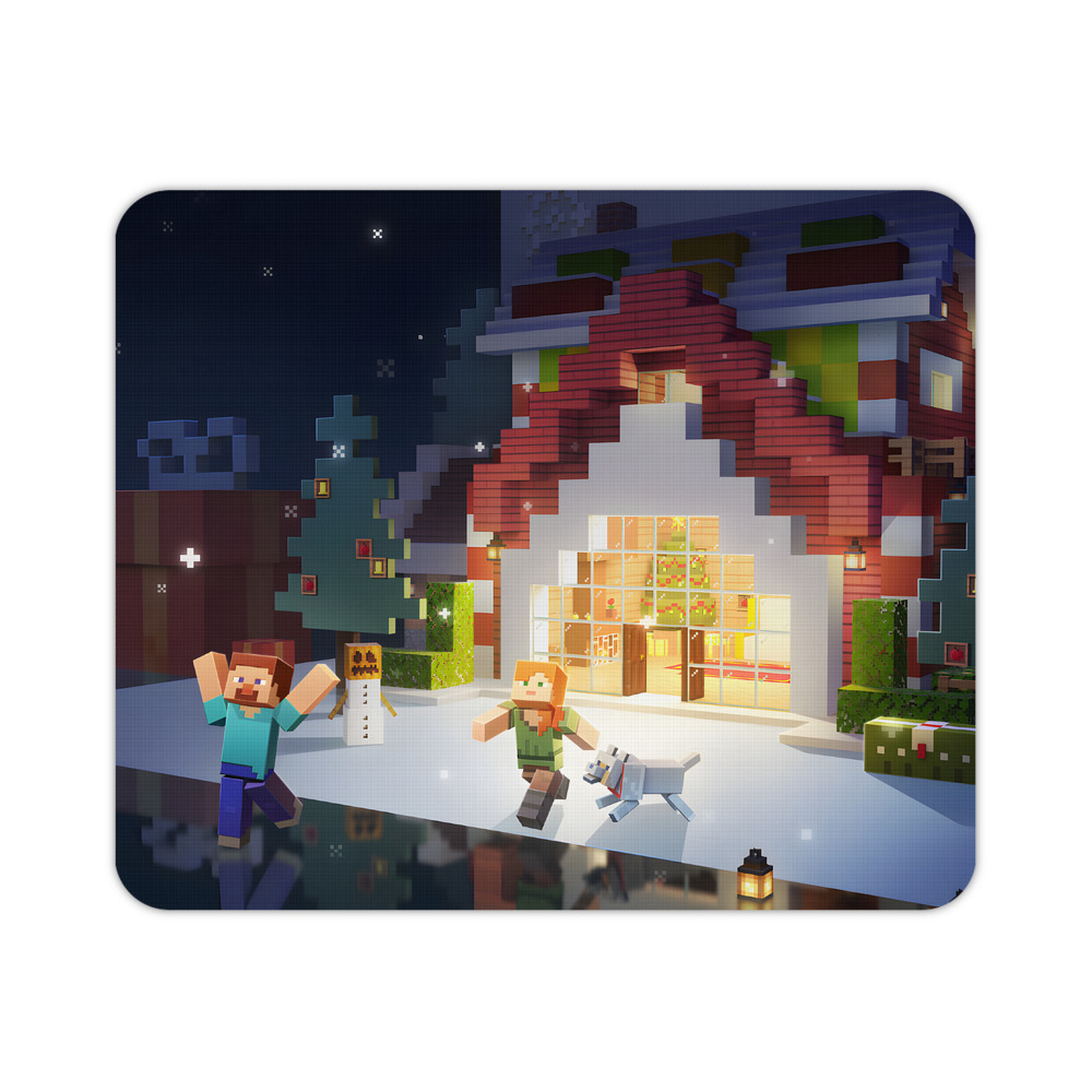 （画像用） マインクラフト ブロックの世界 Minecraft MC Block world マウスパッド ステッチ加工 ラバー素材 防水 滑り止め 超薄型 ゲーミング/オフィス対応