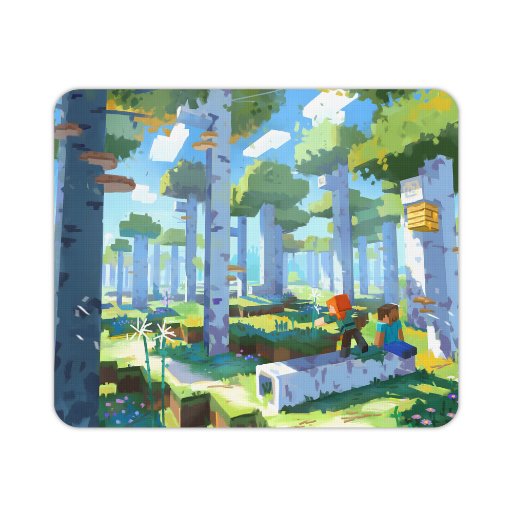 （画像用） マインクラフト ブロックの世界 Minecraft MC Block world マウスパッド ステッチ加工 ラバー素材 防水 滑り止め 超薄型 ゲーミング/オフィス対応