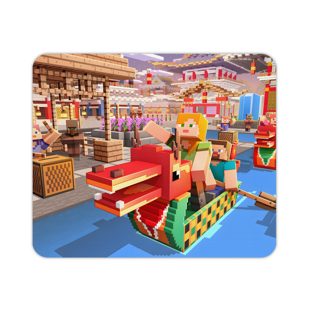（画像用） マインクラフト ブロックの世界 Minecraft MC Block world マウスパッド ステッチ加工 ラバー素材 防水 滑り止め 超薄型 ゲーミング/オフィス対応