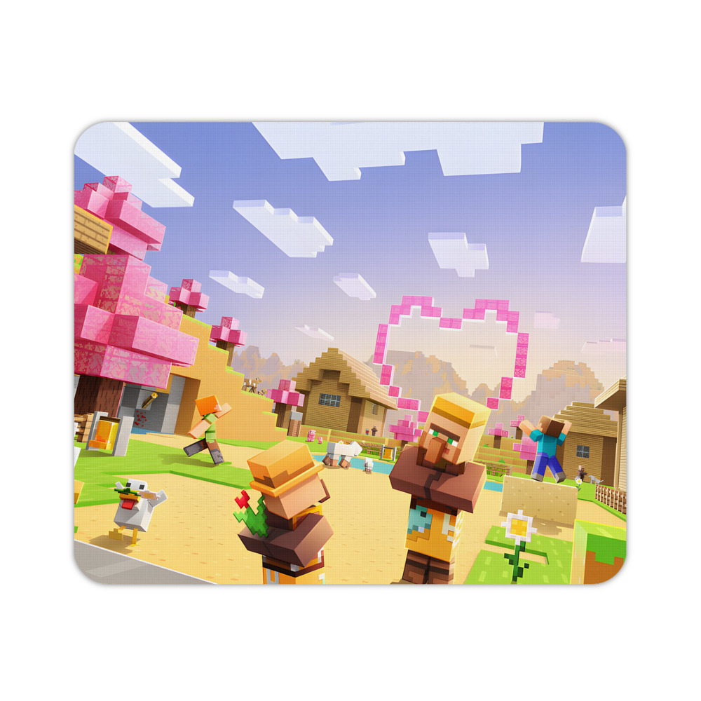 （画像用） マインクラフト ブロックの世界 Minecraft MC Block world マウスパッド ステッチ加工 ラバー素材 防水 滑り止め 超薄型 ゲーミング/オフィス対応