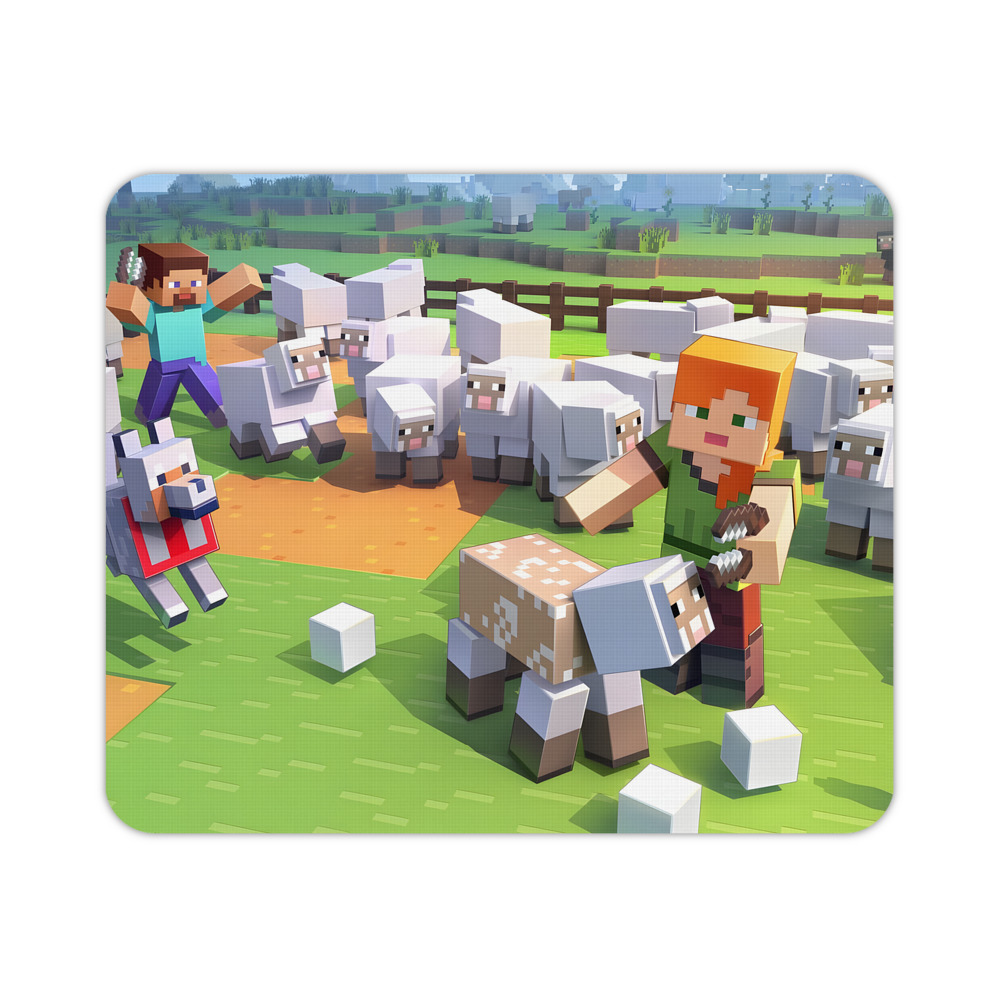 （画像用） マインクラフト ブロックの世界 Minecraft MC Block world マウスパッド ステッチ加工 ラバー素材 防水 滑り止め 超薄型 ゲーミング/オフィス対応