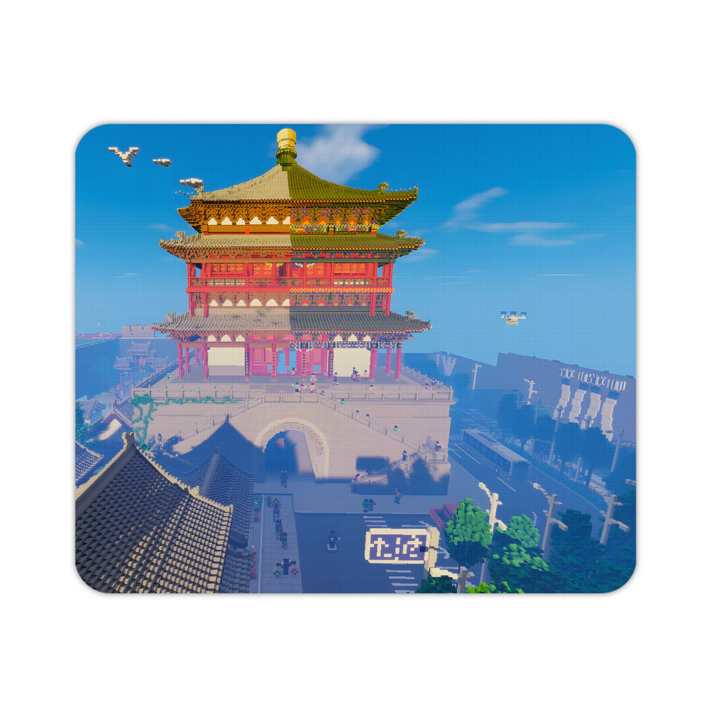 （画像用） マインクラフト ブロックの世界 Minecraft MC Block world マウスパッド ステッチ加工 ラバー素材 防水 滑り止め 超薄型 ゲーミング/オフィス対応