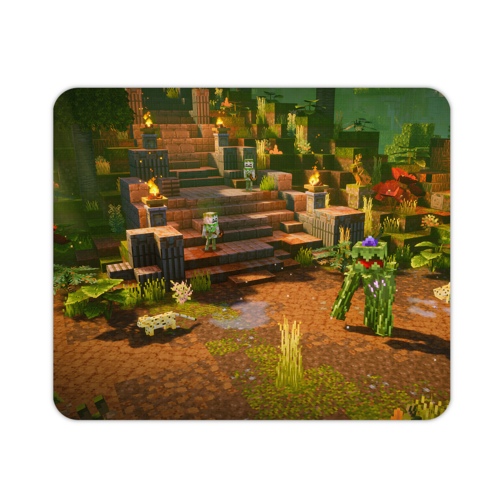 （画像用） マインクラフト ブロックの世界 Minecraft MC Block world マウスパッド ステッチ加工 ラバー素材 防水 滑り止め 超薄型 ゲーミング/オフィス対応