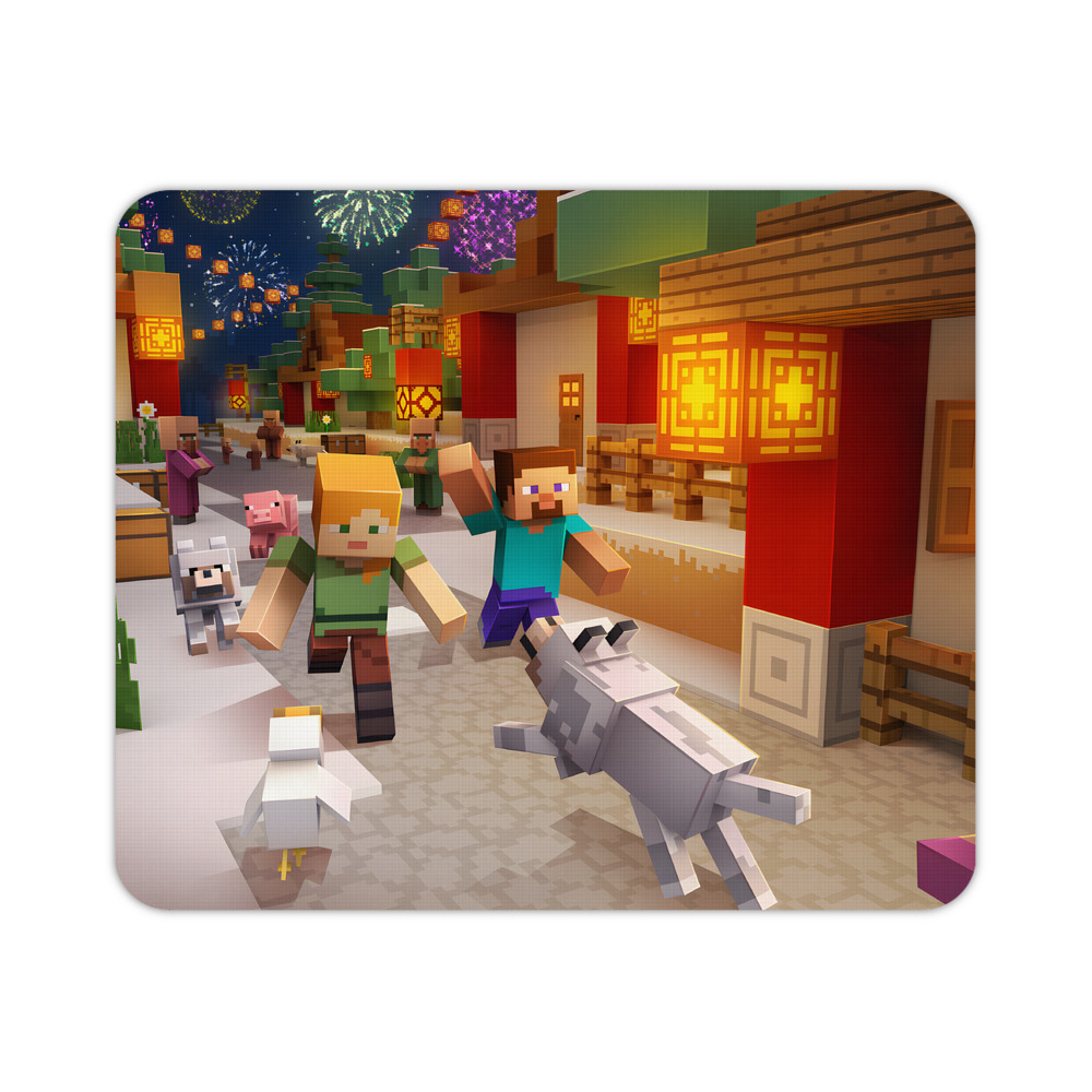（画像用） マインクラフト ブロックの世界 Minecraft MC Block world マウスパッド ステッチ加工 ラバー素材 防水 滑り止め 超薄型 ゲーミング/オフィス対応