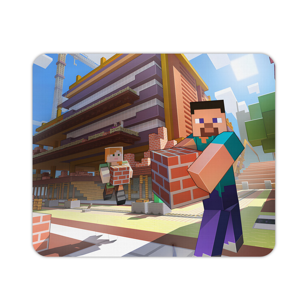 （画像用） マインクラフト ブロックの世界 Minecraft MC Block world マウスパッド ステッチ加工 ラバー素材 防水 滑り止め 超薄型 ゲーミング/オフィス対応