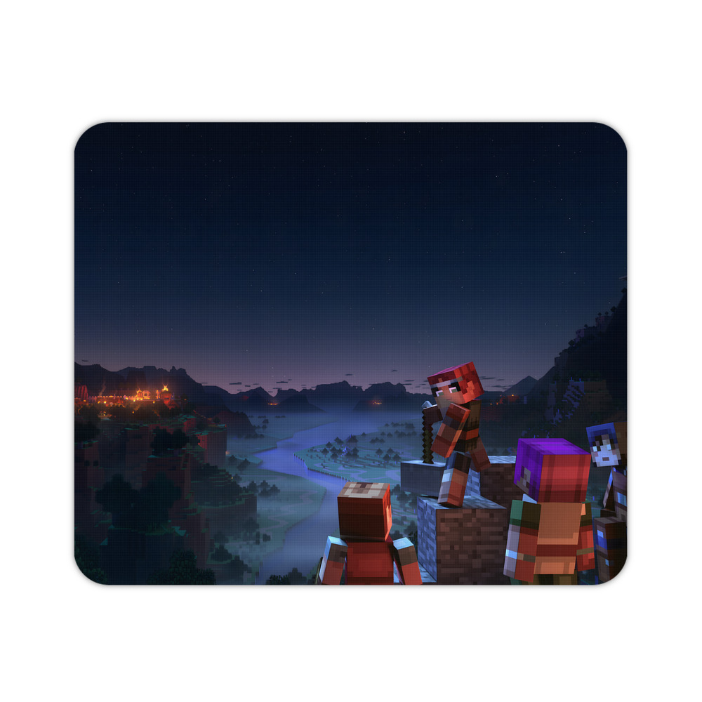 （画像用） マインクラフト ブロックの世界 Minecraft MC Block world マウスパッド ステッチ加工 ラバー素材 防水 滑り止め 超薄型 ゲーミング/オフィス対応
