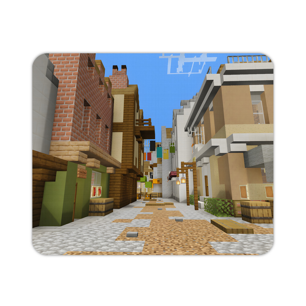 （画像用） マインクラフト ブロックの世界 Minecraft MC Block world マウスパッド ステッチ加工 ラバー素材 防水 滑り止め 超薄型 ゲーミング/オフィス対応