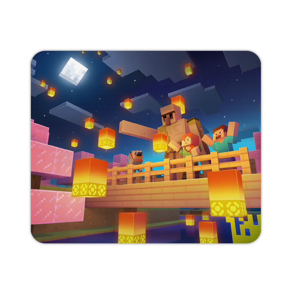（画像用） マインクラフト ブロックの世界 Minecraft MC Block world マウスパッド ステッチ加工 ラバー素材 防水 滑り止め 超薄型 ゲーミング/オフィス対応