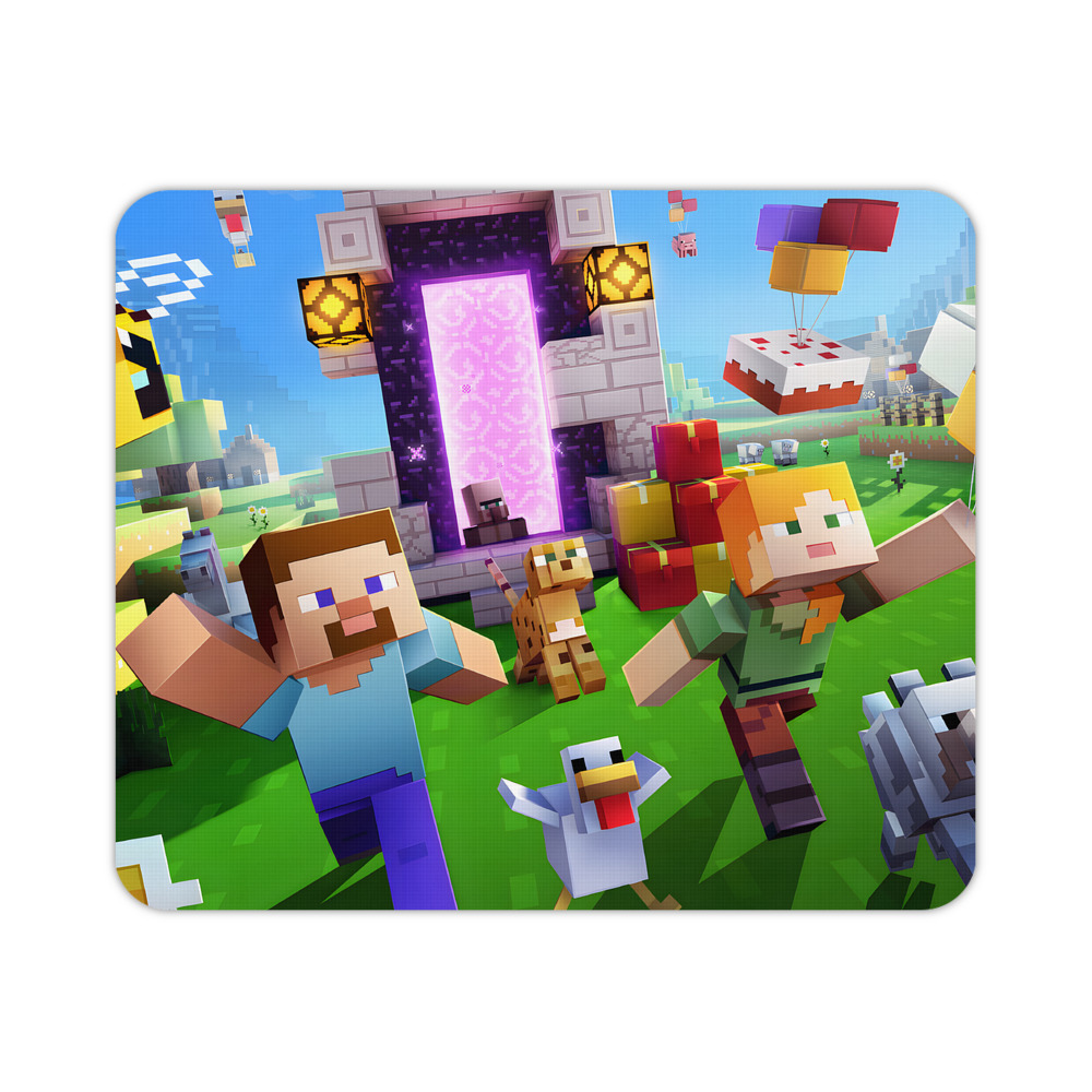 （画像用） マインクラフト ブロックの世界 Minecraft MC Block world マウスパッド ステッチ加工 ラバー素材 防水 滑り止め 超薄型 ゲーミング/オフィス対応