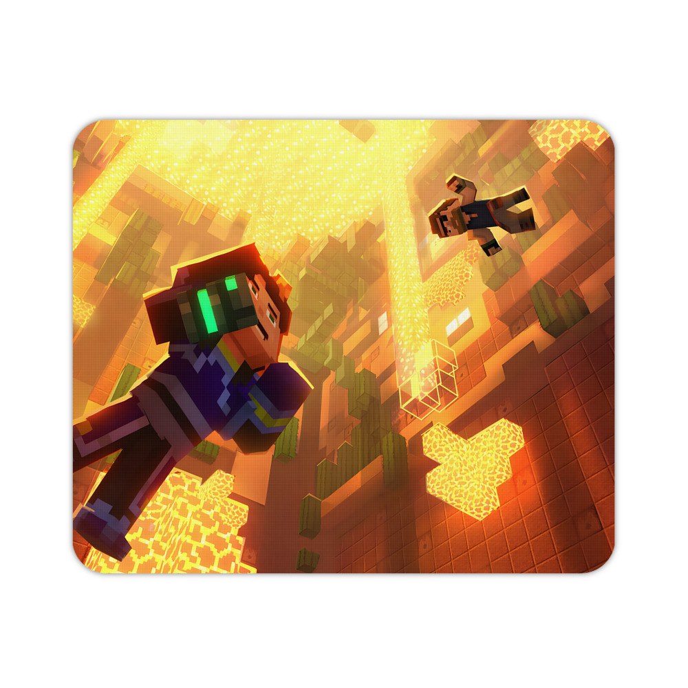 （画像用） マインクラフト ブロックの世界 Minecraft MC Block world マウスパッド ステッチ加工 ラバー素材 防水 滑り止め 超薄型 ゲーミング/オフィス対応
