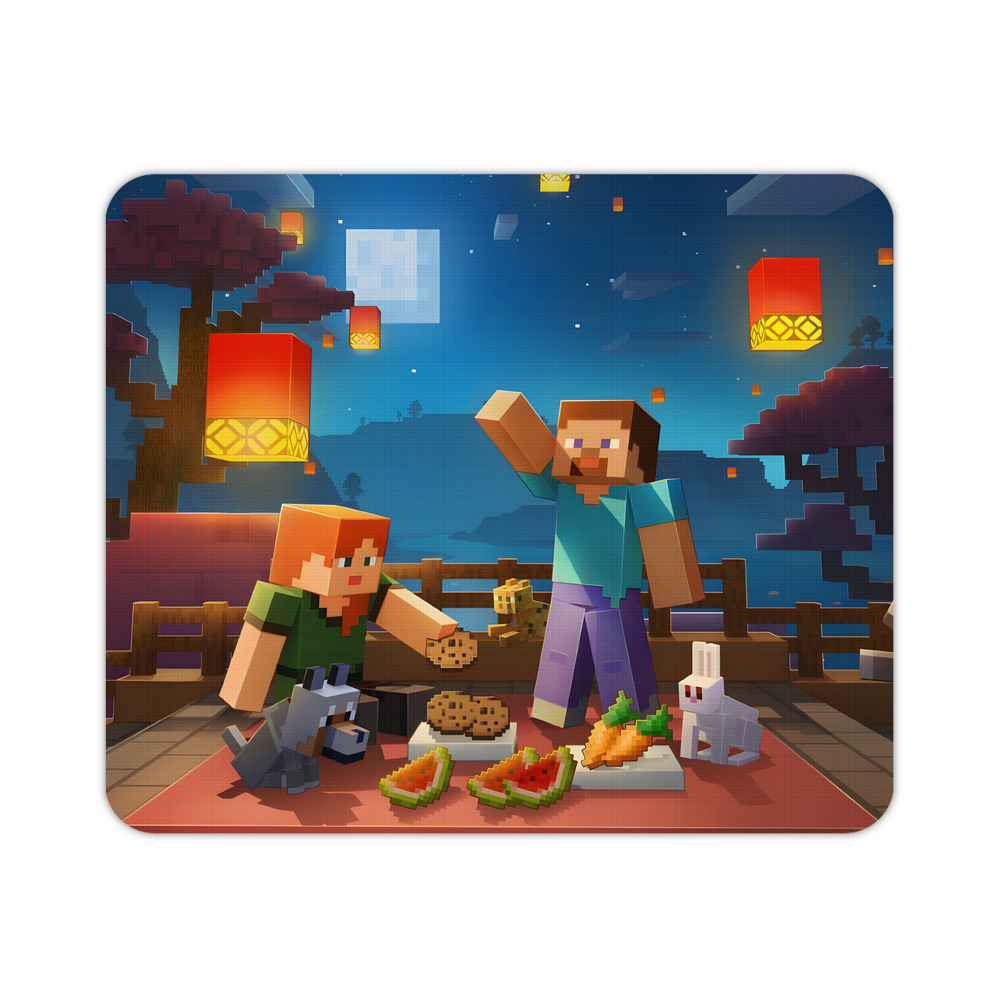 （画像用） マインクラフト ブロックの世界 Minecraft MC Block world マウスパッド ステッチ加工 ラバー素材 防水 滑り止め 超薄型 ゲーミング/オフィス対応