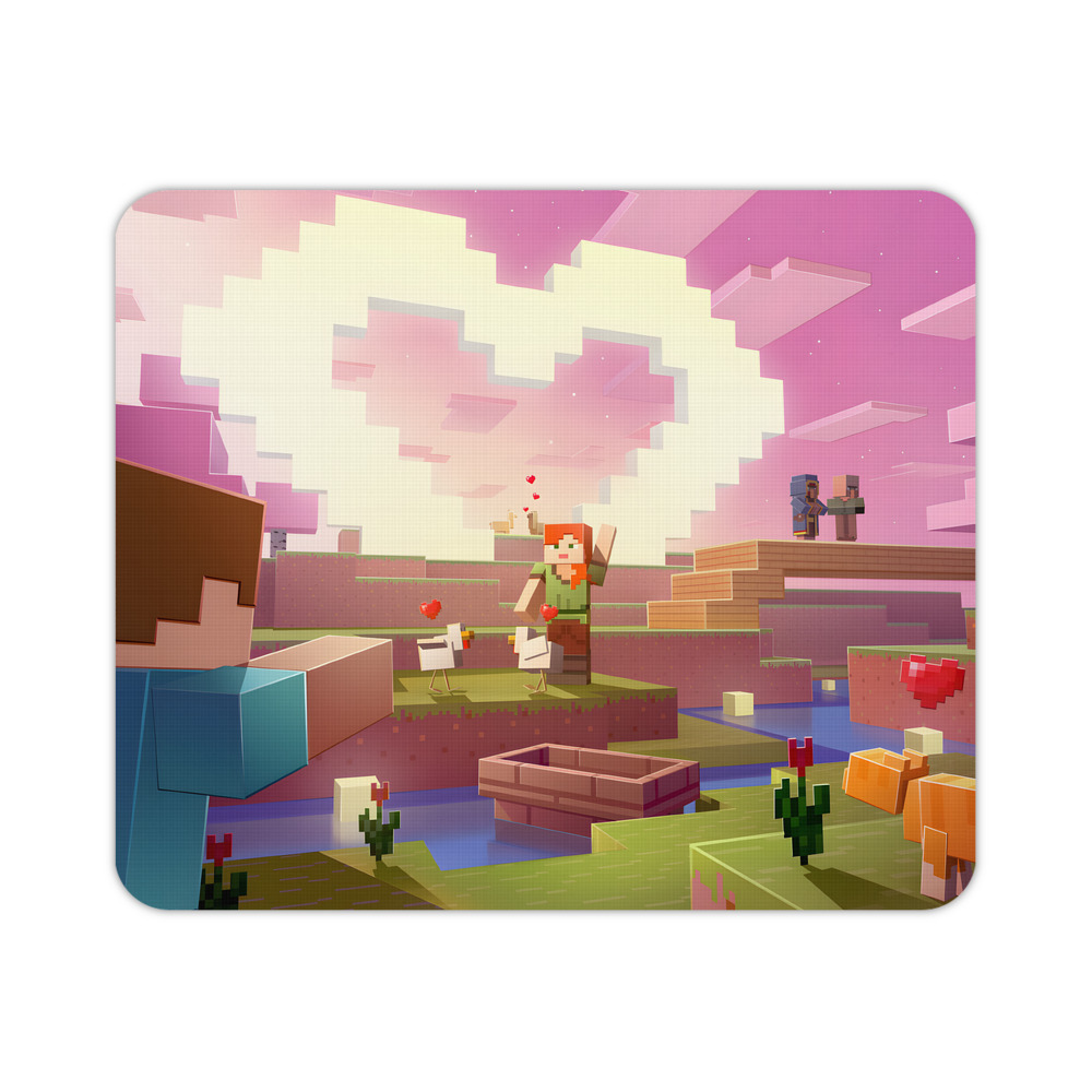 （画像用） マインクラフト ブロックの世界 Minecraft MC Block world マウスパッド ステッチ加工 ラバー素材 防水 滑り止め 超薄型 ゲーミング/オフィス対応