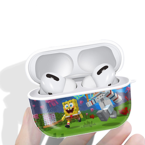 マインクラフト ブロックの世界 Minecraft MC Block world 【AirPods Pro用】ハードシェル保護ケース 耐衝撃・防指紋・カラビナ付き商品仕様