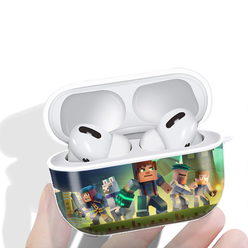 マインクラフト ブロックの世界 Minecraft MC Block world 【AirPods Pro用】ハードシェル保護ケース 耐衝撃・防指紋・カラビナ付き商品仕様