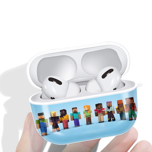 マインクラフト ブロックの世界 Minecraft MC Block world 【AirPods Pro用】ハードシェル保護ケース 耐衝撃・防指紋・カラビナ付き商品仕様