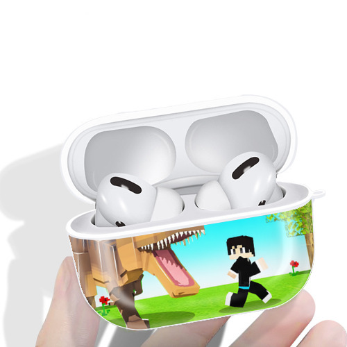 マインクラフト ブロックの世界 Minecraft MC Block world 【AirPods Pro用】ハードシェル保護ケース 耐衝撃・防指紋・カラビナ付き商品仕様