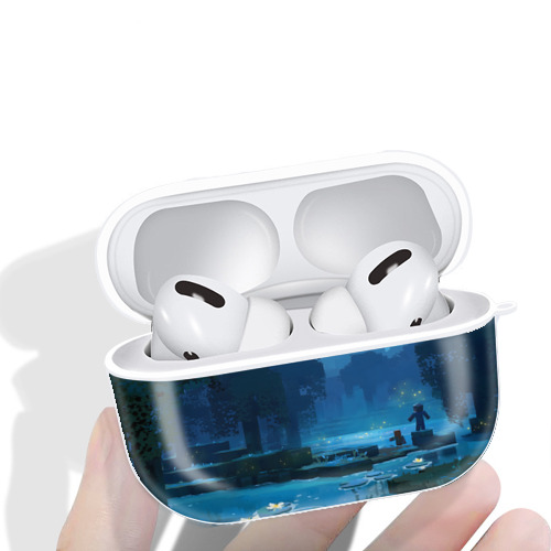 マインクラフト ブロックの世界 Minecraft MC Block world 【AirPods Pro用】ハードシェル保護ケース 耐衝撃・防指紋・カラビナ付き商品仕様