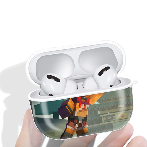 マインクラフト ブロックの世界 Minecraft MC Block world 【AirPods Pro用】ハードシェル保護ケース 耐衝撃・防指紋・カラビナ付き商品仕様