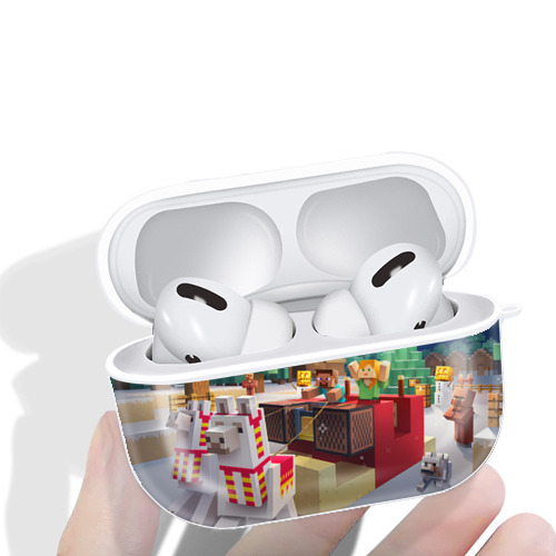 マインクラフト ブロックの世界 Minecraft MC Block world 【AirPods Pro用】ハードシェル保護ケース 耐衝撃・防指紋・カラビナ付き商品仕様