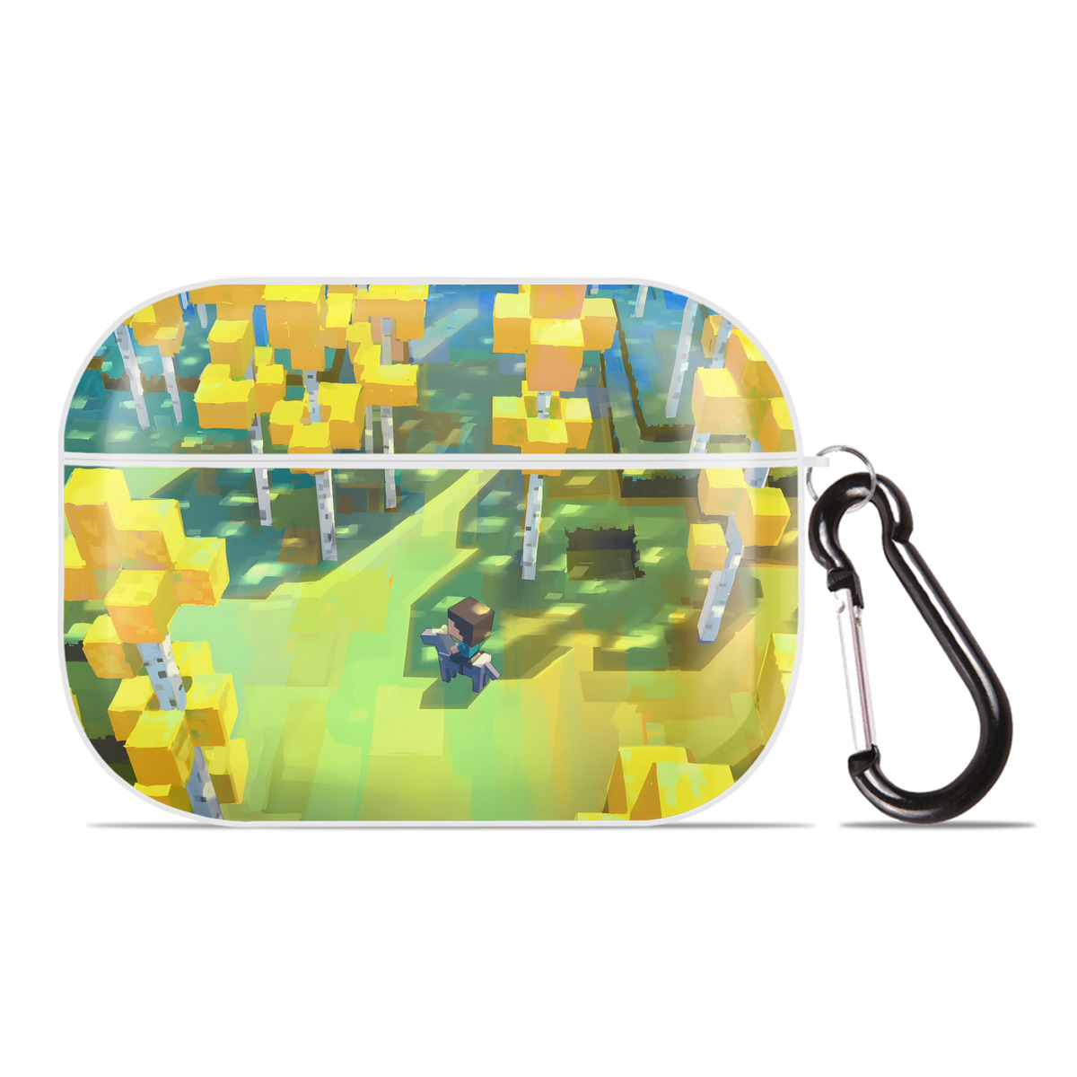 （画像用） マインクラフト ブロックの世界 Minecraft MC Block world 【AirPods Pro用】ハードシェル保護ケース 耐衝撃・防指紋・カラビナ付き商品仕様