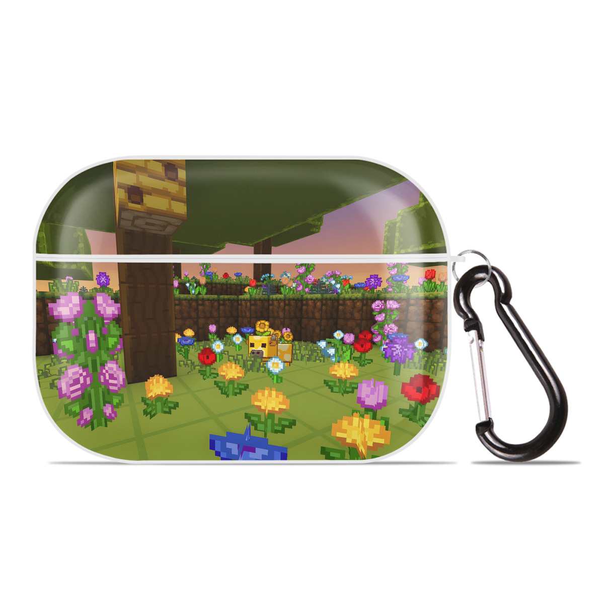 （画像用） マインクラフト ブロックの世界 Minecraft MC Block world 【AirPods Pro用】ハードシェル保護ケース 耐衝撃・防指紋・カラビナ付き商品仕様