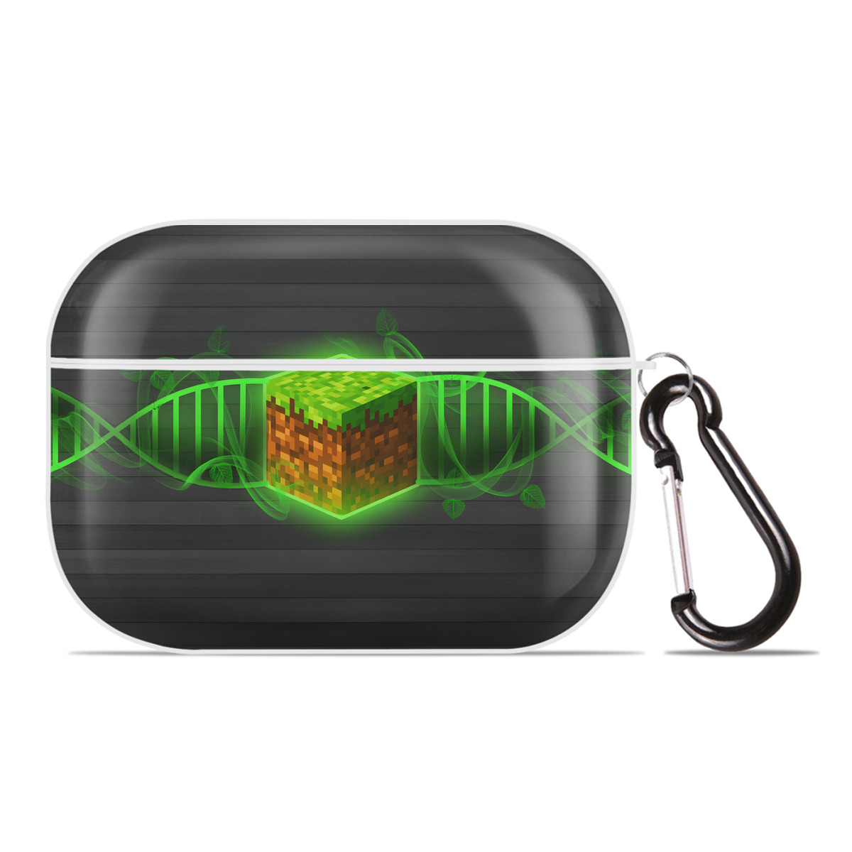 （画像用） マインクラフト ブロックの世界 Minecraft MC Block world 【AirPods Pro用】ハードシェル保護ケース 耐衝撃・防指紋・カラビナ付き商品仕様