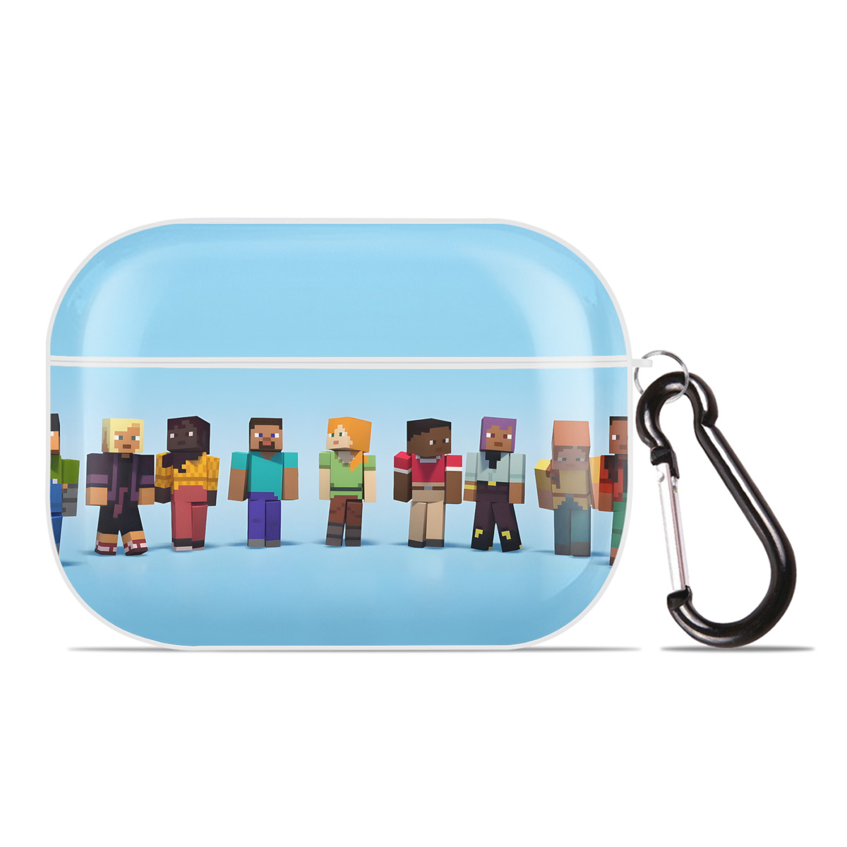 （画像用） マインクラフト ブロックの世界 Minecraft MC Block world 【AirPods Pro用】ハードシェル保護ケース 耐衝撃・防指紋・カラビナ付き商品仕様